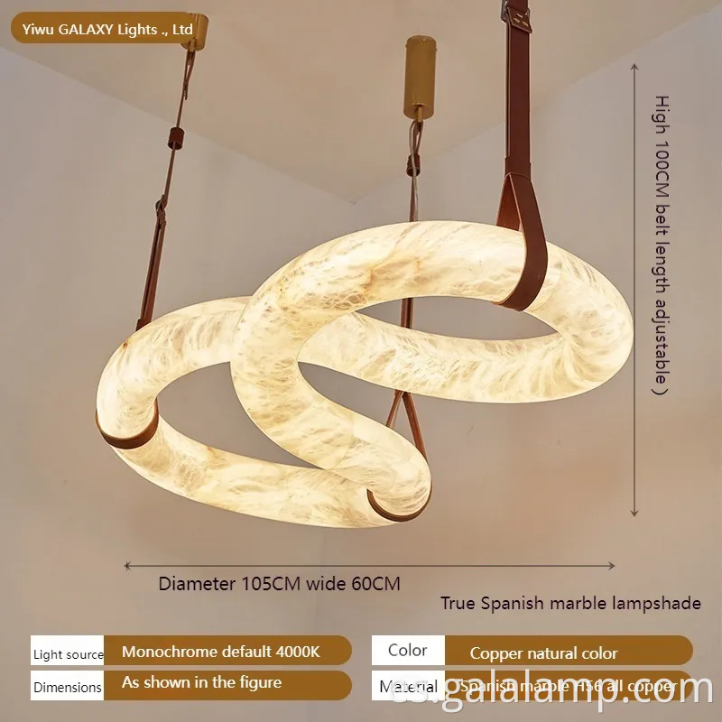 Diseño de luz colgante de mármol español único y moderno